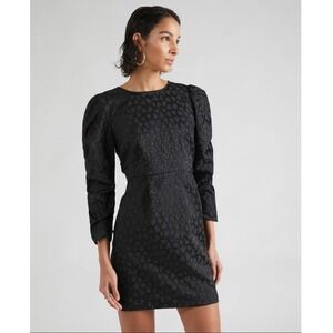 Vero Moda Vigo Mini Black‎ Heart Print Long Sleeve Party Dress * Small